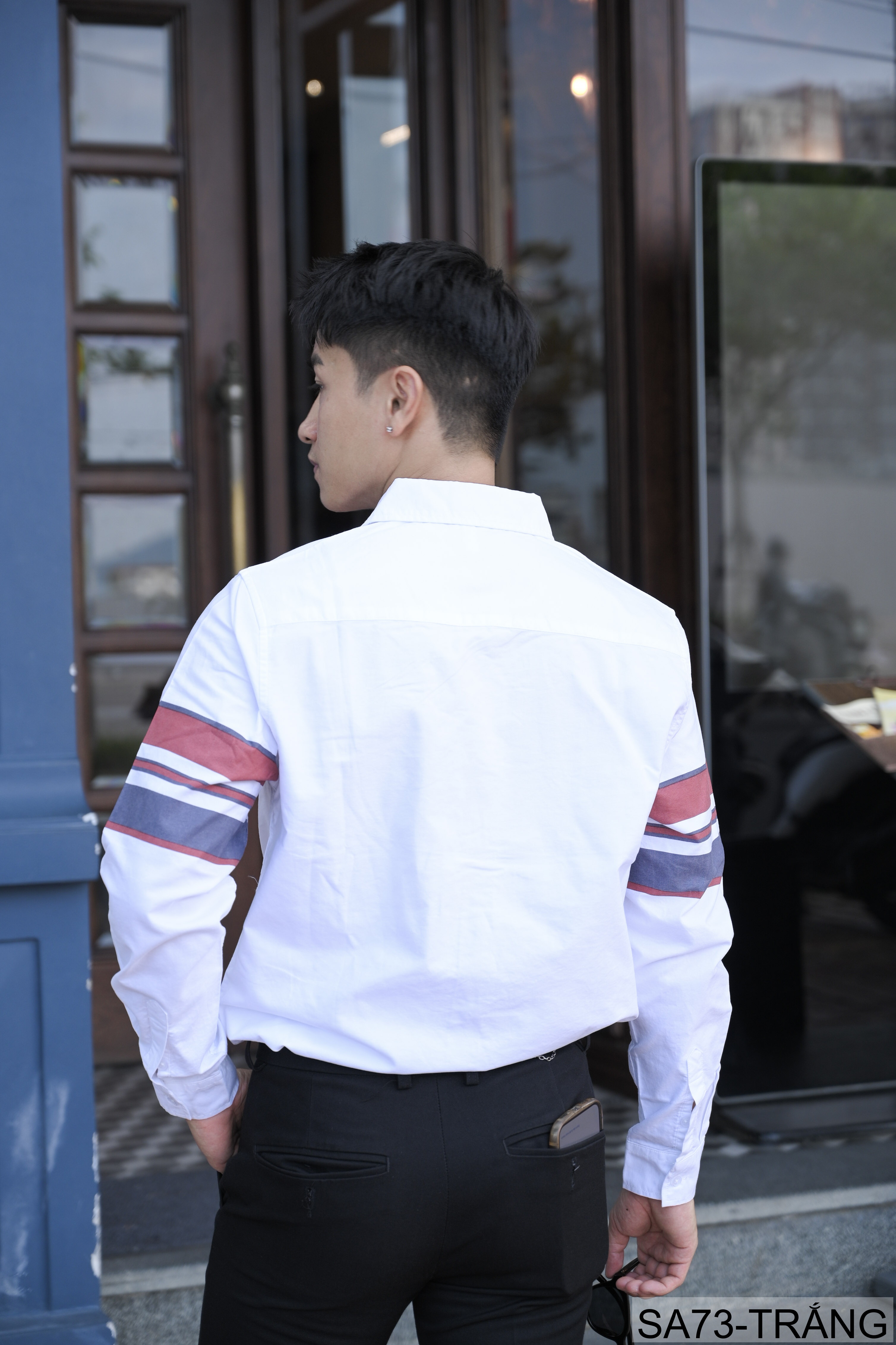 SA73 - Áo sơ mi nam dài tay in sọc tay phong cách Nhật Bản, chất cotton mềm mại, form rộng thoải mái_thumbnail_3