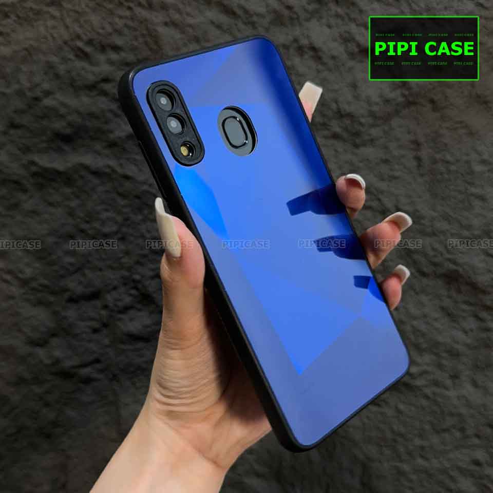 Ốp Lưng Samsung A20 / A30 - Kim Cương 6D - Xanh_thumbnail_4