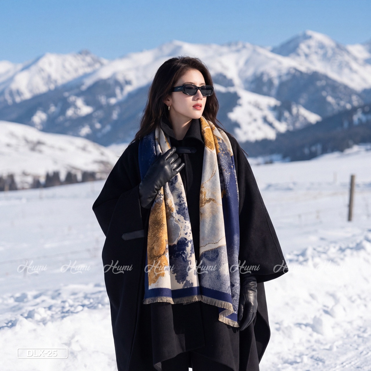 KHĂN CHOÀNG CASHMERE LUXURY IN 3D (DLX62-25)