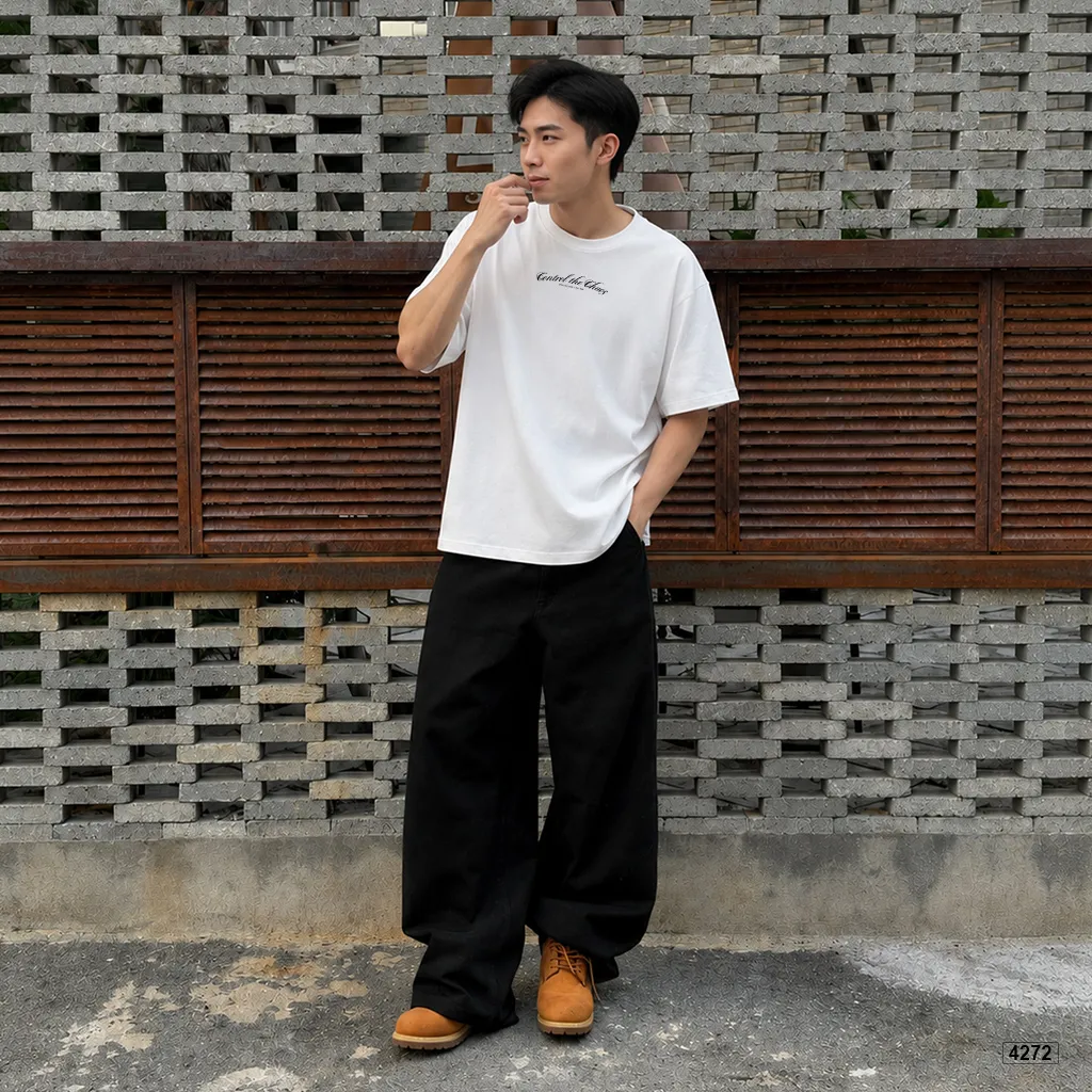 Áo thun unisex form rộng phong cách đường phố Polux 4272_thumbnail_4
