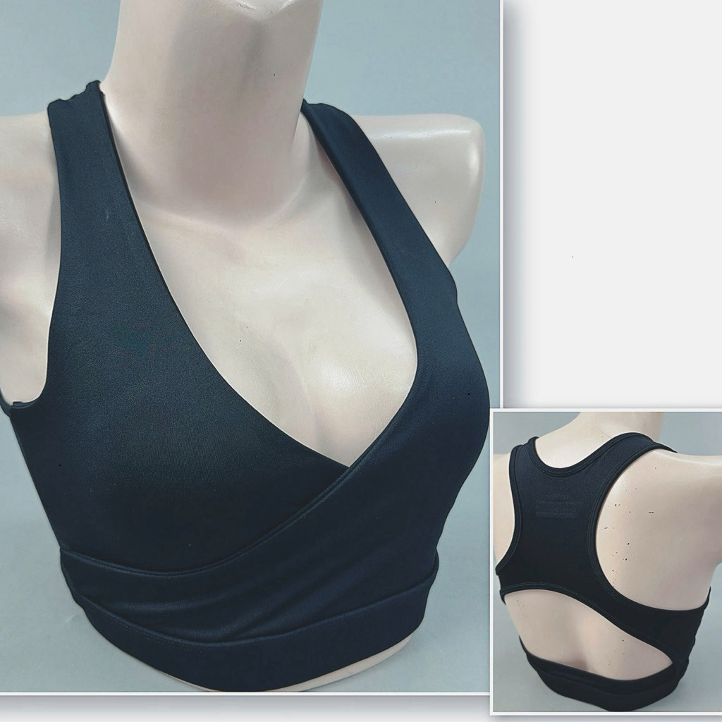 Yumii Sportswear Áo Lót Thể Thao Tập Gym Tập Yoga Nữ Áo Bra Gs Đắp Chéo Không Gọng Mềm Mịn Vải Co Dãn Sẵn Mút