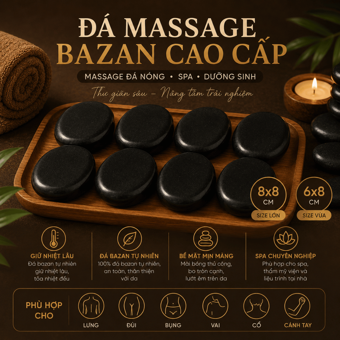 Đá nóng massage