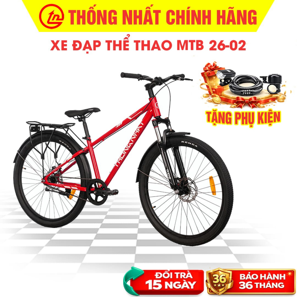 Xe Đạp Thể Thao Thống Nhất Học Sinh, Người Lớn [TẶNG BỘ PHỤ KIỆN], Xe Đạp Thống Nhất MTB 26 Inch, SK 24 mạnh mẽ, cá tính_thumbnail_1