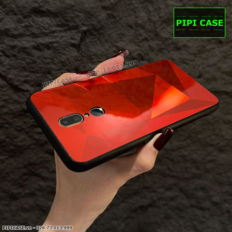 Ốp Lưng Oppo F11 Pro - Kim Cương 6D - Đỏ_thumbnail_1