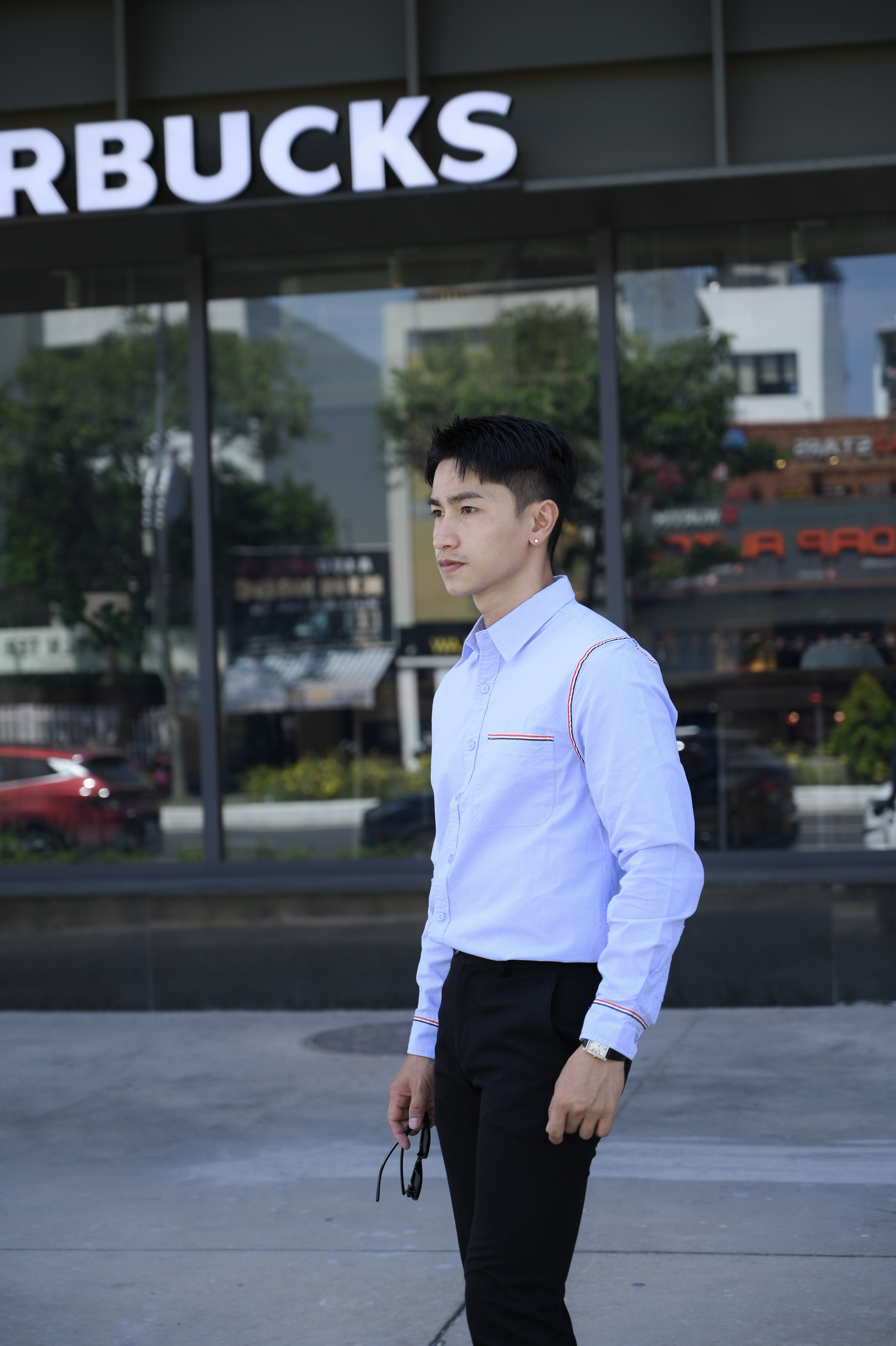 SA71 - Áo sơ mi nam dài tay phong cách Nhật, dáng rộng, cotton 100%, 3 màu Xanh Hoàng Gia, Xanh Nhạt, Trắng_thumbnail_8
