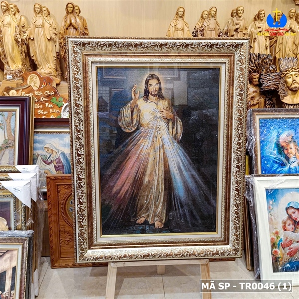 Tranh dệt Chúa thương xót 60x80cm