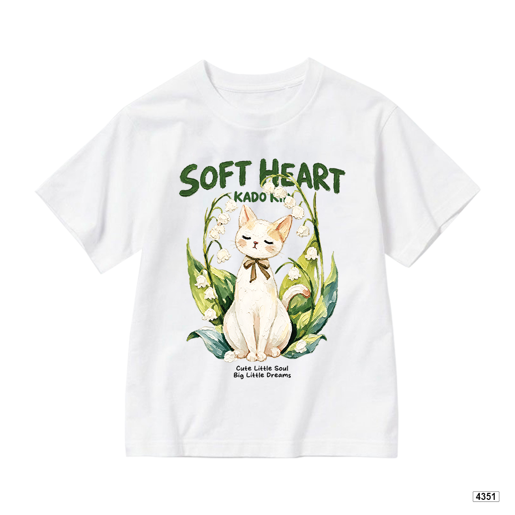Áo thun bé trai bé gái form rộng Soft Heart Cat Kado 4351_thumbnail_7