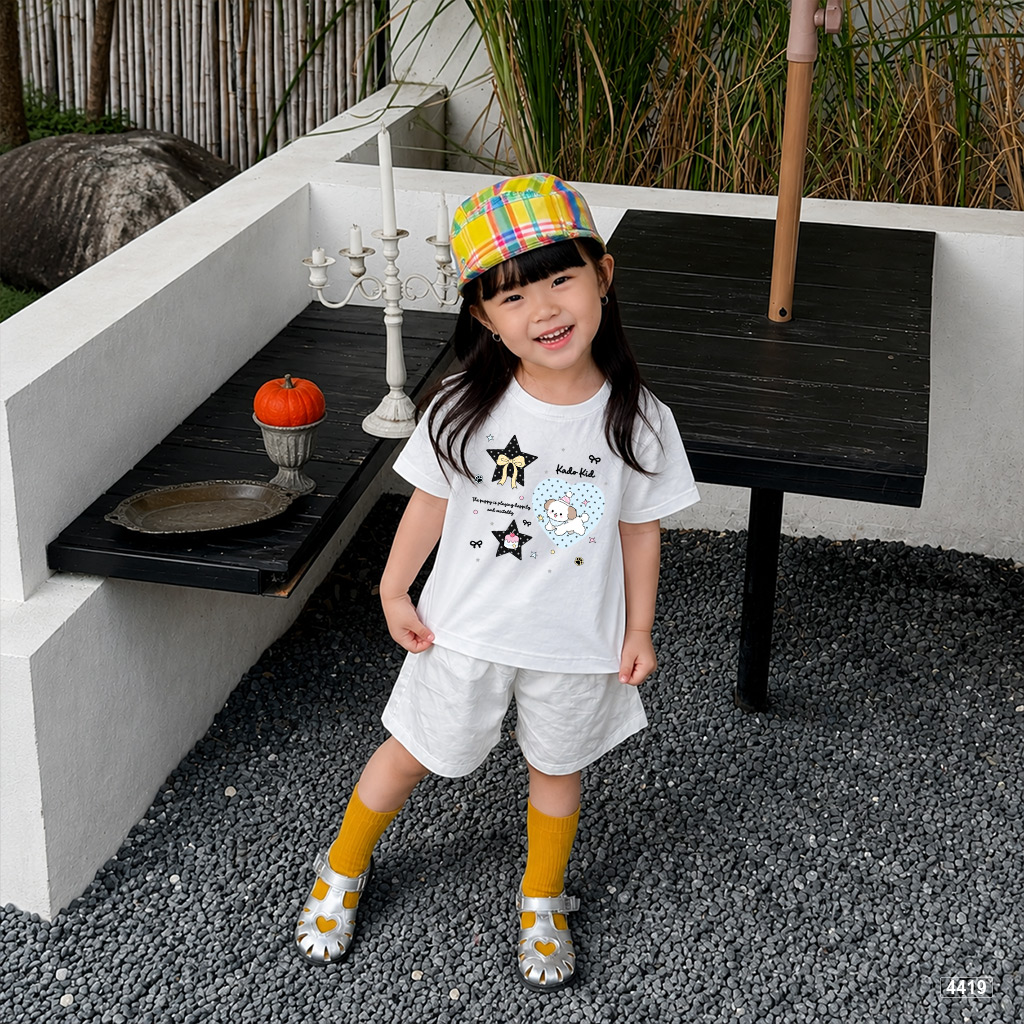 Áo thun bé trai bé gái form rộng happy puppy Hàn Quốc Kado 4419_thumbnail_4
