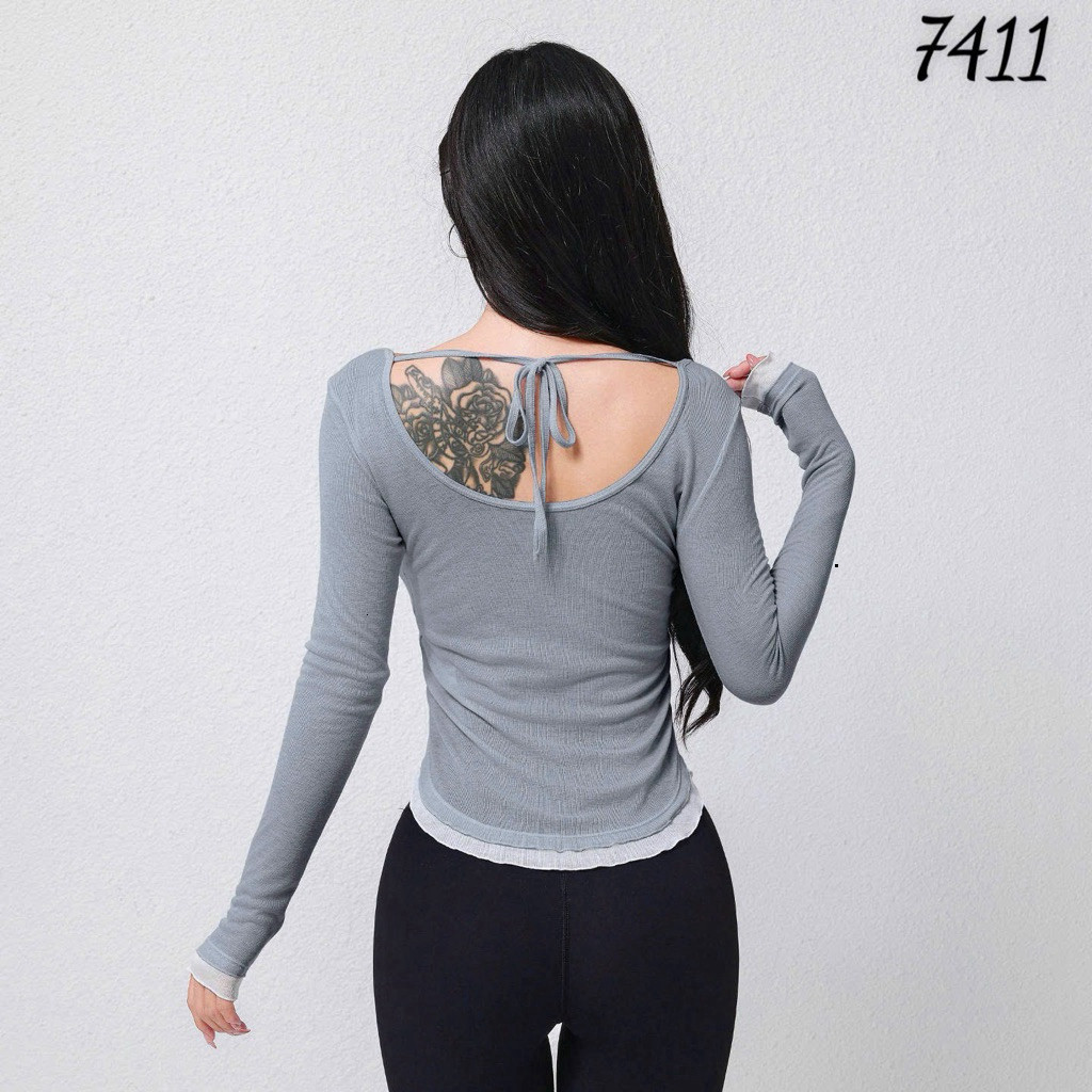 Áo Tanktop Thể Thao Nữ Tay Dài Lưng Dây Form Ôm Vải Lưới Giấy Thoáng Khí Nhanh Khô_thumbnail_15