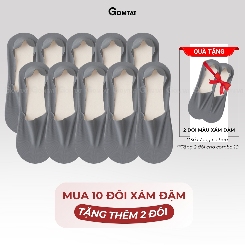 [MUA 10 TẶNG 2] Combo 10 đôi tất tàng hình nam GOMTAT có đệm silicone chống tuột gót - UYE-7010-CB12_thumbnail_12