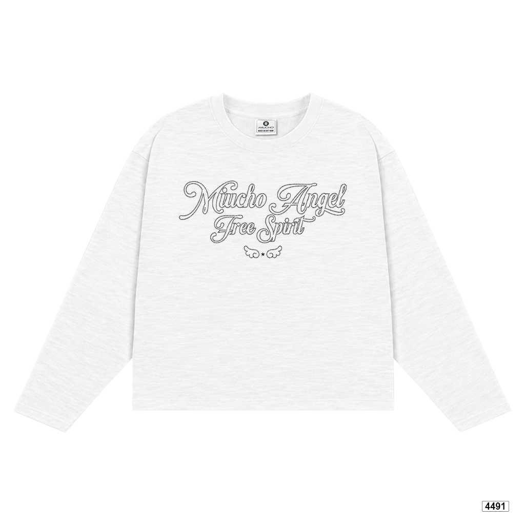 Áo thun tay dài boxy Miucho cotton xược Hàn Quốc 4491_thumbnail_0