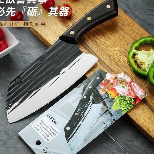 Dao chặt cán gỗ lưỡi trắng đen - Dao 937 - nặng 273g - dài 29cm
