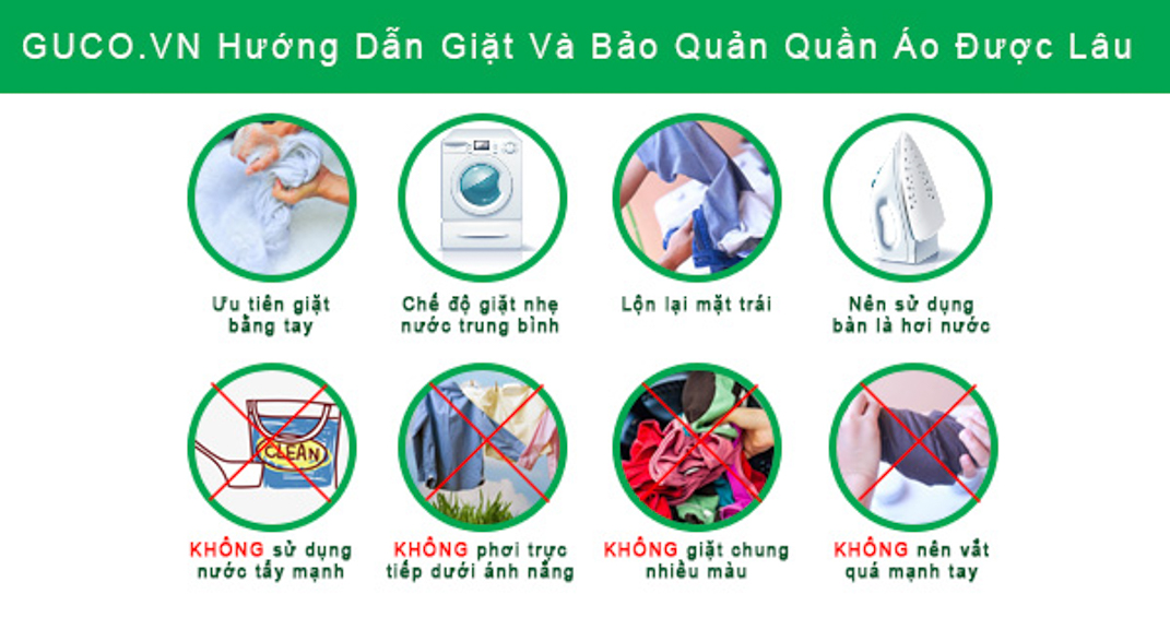GUCO hướng dẫn cách giặt và bảo quản quần áo đầm váy luôn mới