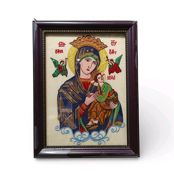 Tranh thêu Đức Mẹ Hằng Cứu Giúp 23x30cm