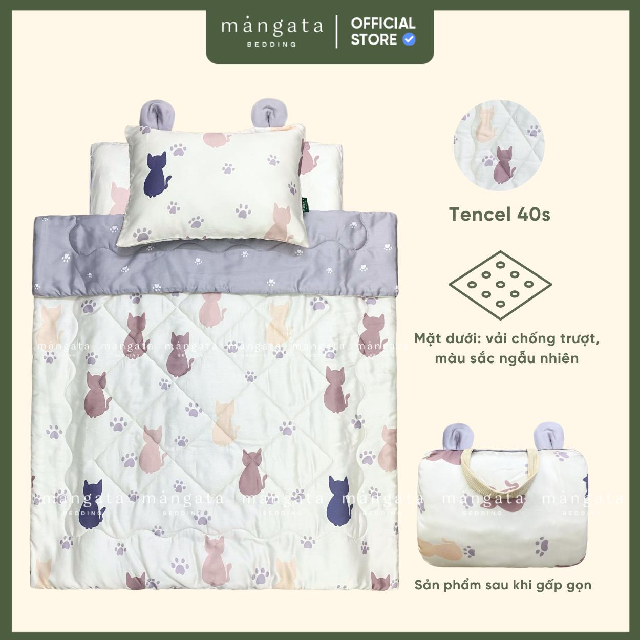 Mẫu Mèo xám - Bộ chăn gối gấp gọn đi học_thumbnail_1