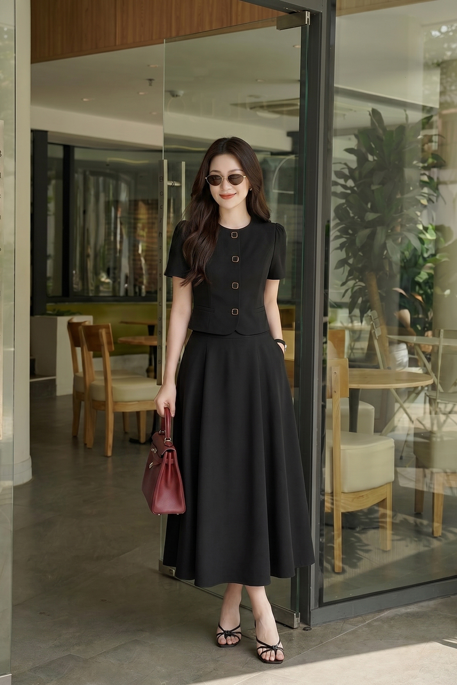 Áo sơ mi kí giả croptop 26109 đen_thumbnail_2