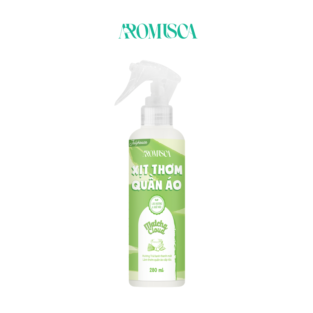 Xịt thơm quần áo Matcha Cloud Aromisca