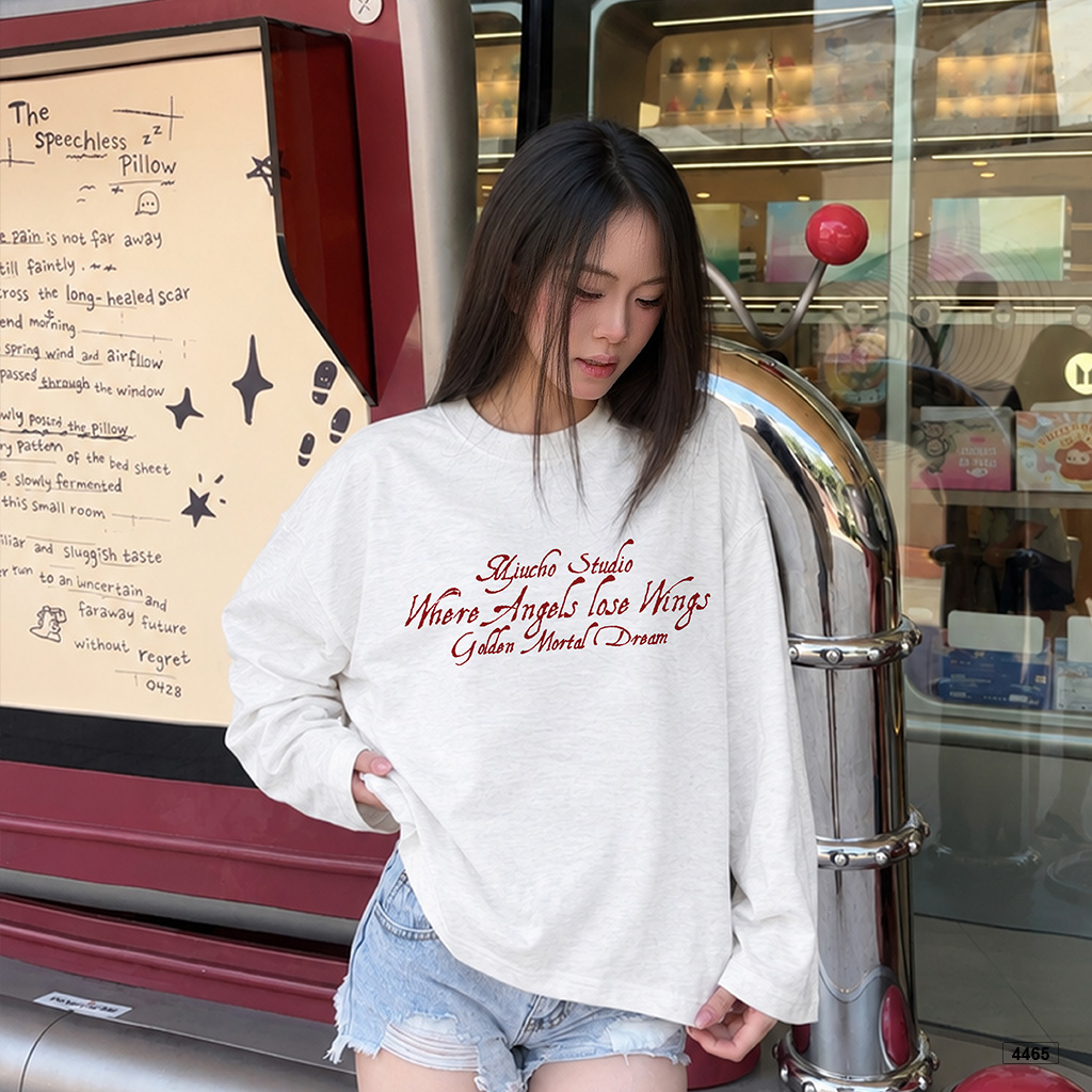 Áo thun form boxy Miucho tay dài cotton xược 4465_thumbnail_3