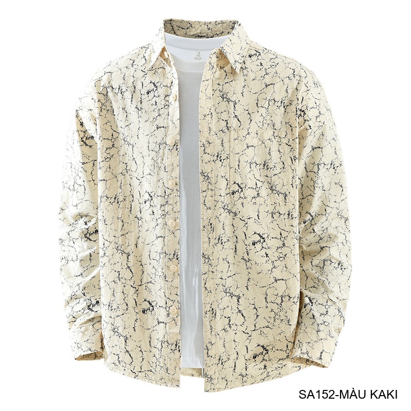 SA152 - Áo sơ mi nam dài tay họa tiết thời trang, dáng rộng thoải mái, phong cách streetwear_thumbnail_4