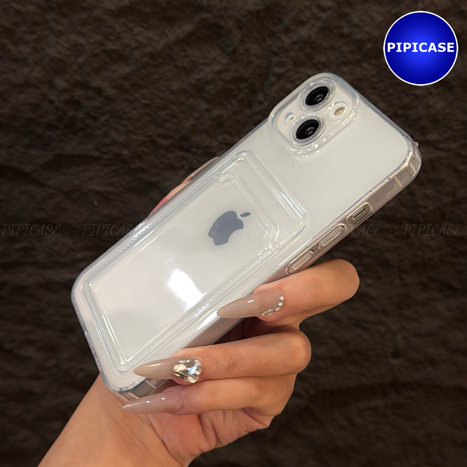 Ốp Lưng iPhone 14 - Ốp Thẻ - Trong Suốt_thumbnail_5
