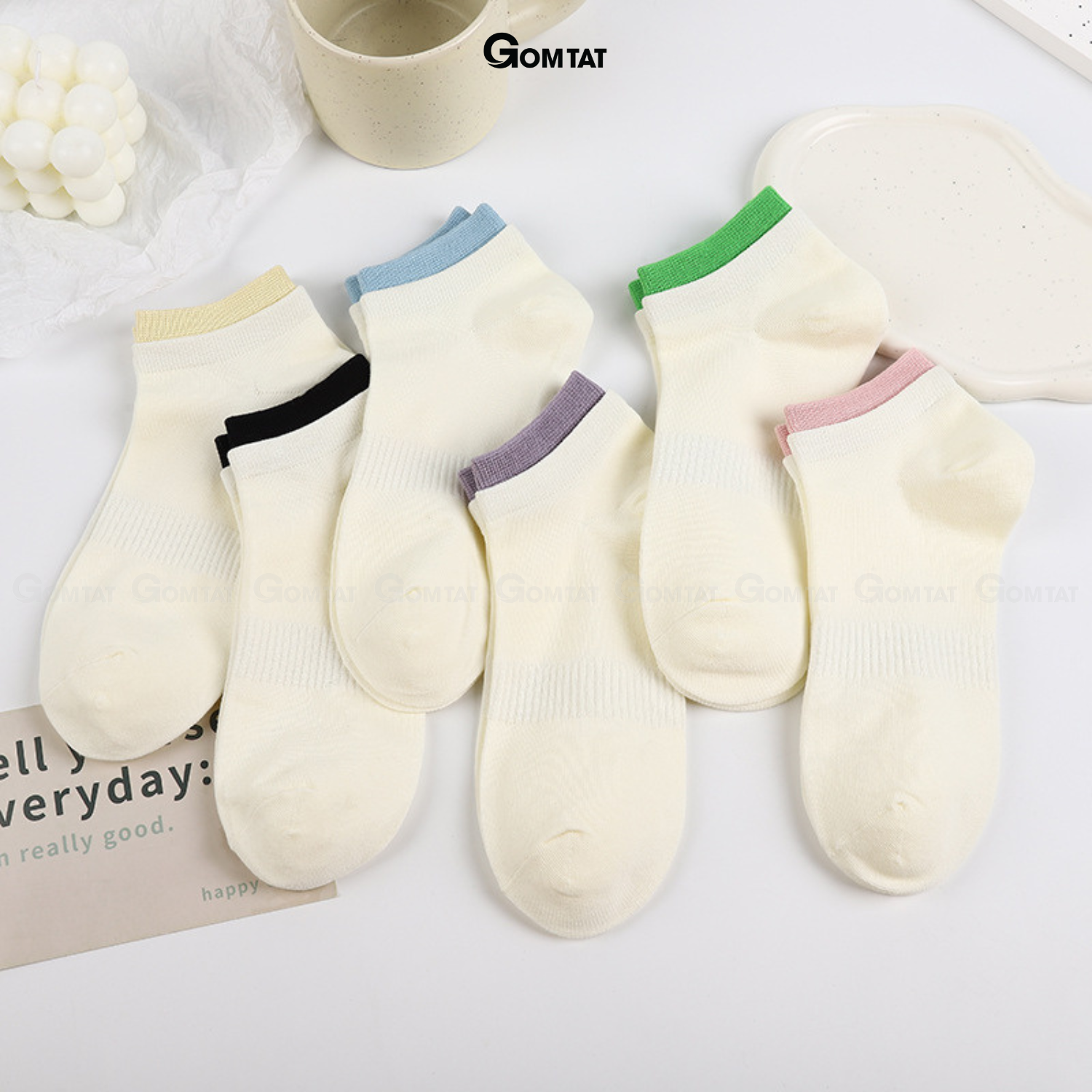 Combo tất cổ ngắn nữ GOMTAT cotton mềm mại XIN-A100_thumbnail_11