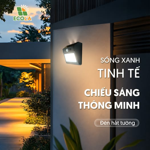 Đèn trang trí hắt tường 2 mặt năng lượng mặt trời ECOLA HT12_thumbnail_2