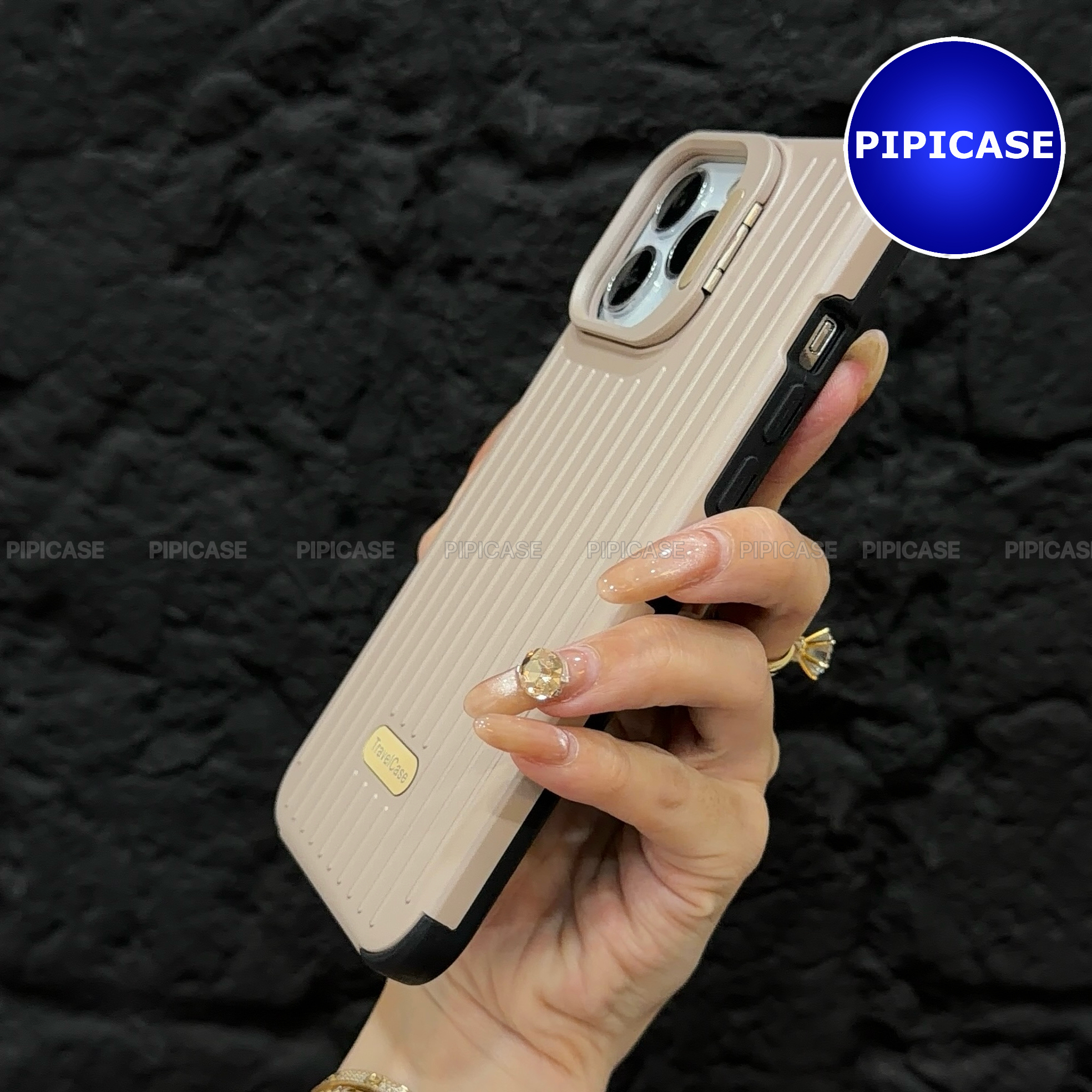 Ốp Lưng iPhone 12 Pro Max - Hondao - Nâu Nhạt_thumbnail_4