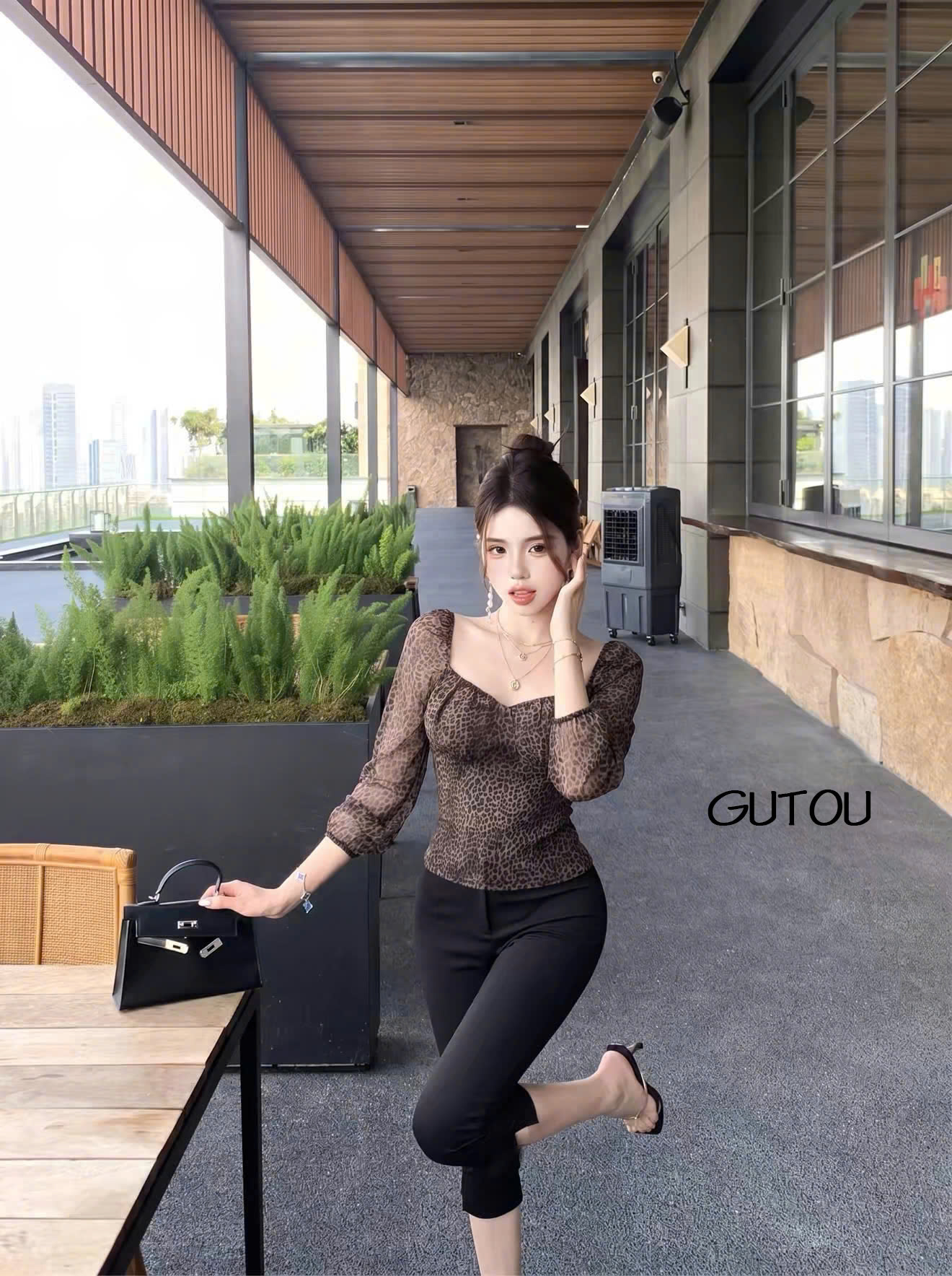 [ GUTOU ] Quần Jean Ngố Trơn Lai Xẻ Hem Denim_thumbnail_5