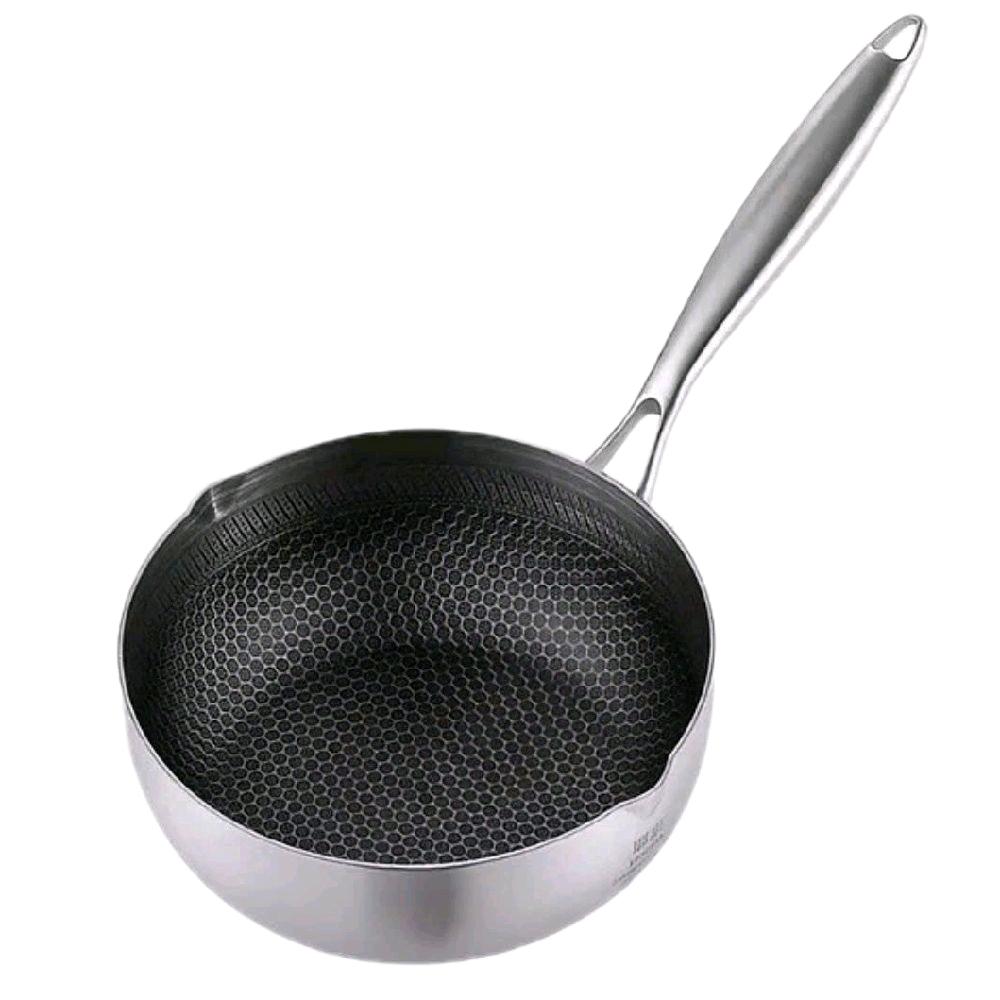 Chảo Chống Dính Sâu Lòng Vân Đá 18 cm Inox 316 - Chất Liệu Bền Bỉ, An Toàn Cho Sức Khỏe