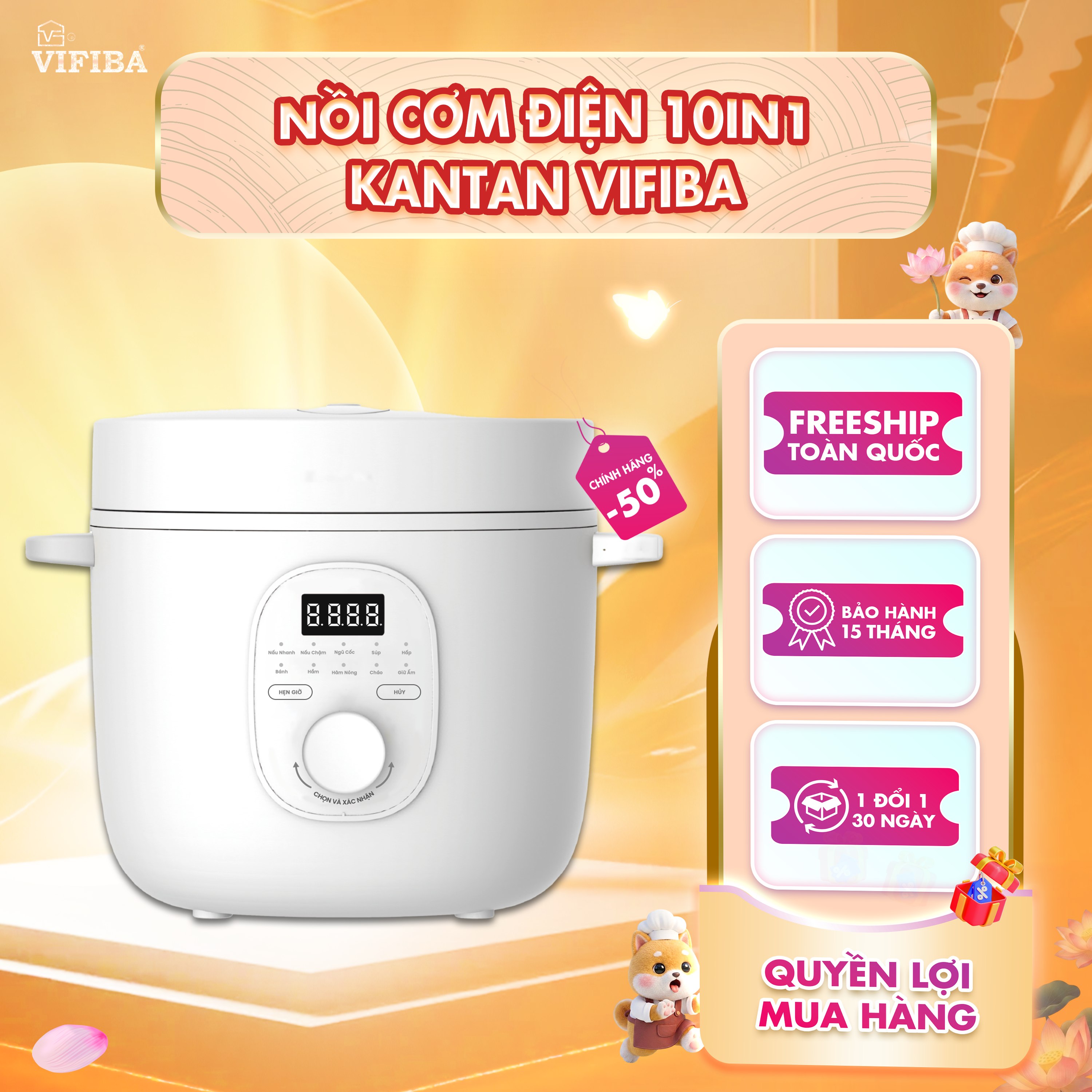 Nồi Cơm Điện Kantan Vifiba 3L