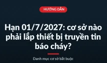 Hạn 01/7/2027: cơ sở nào phải lắp và kết nối thiết bị truyền tin báo cháy?
