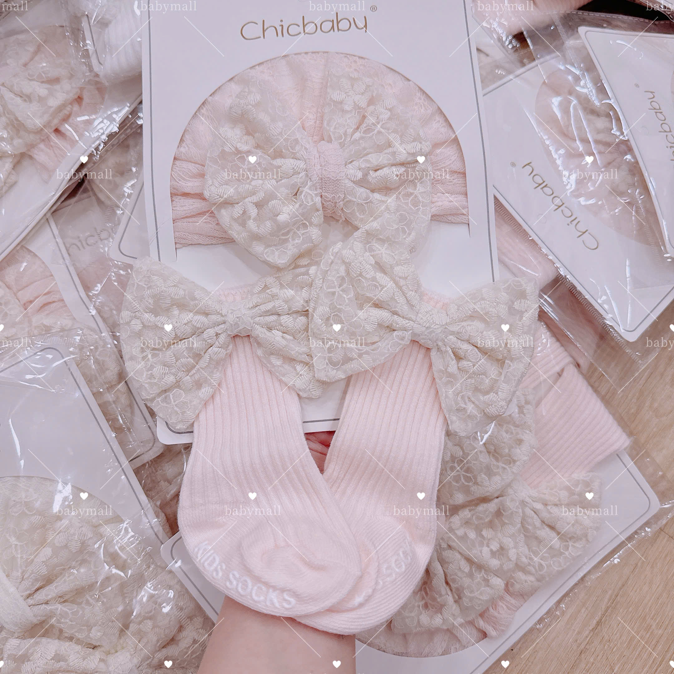 Set phụ kiện Tuban + tất Chicbaby 0-6M_thumbnail_11