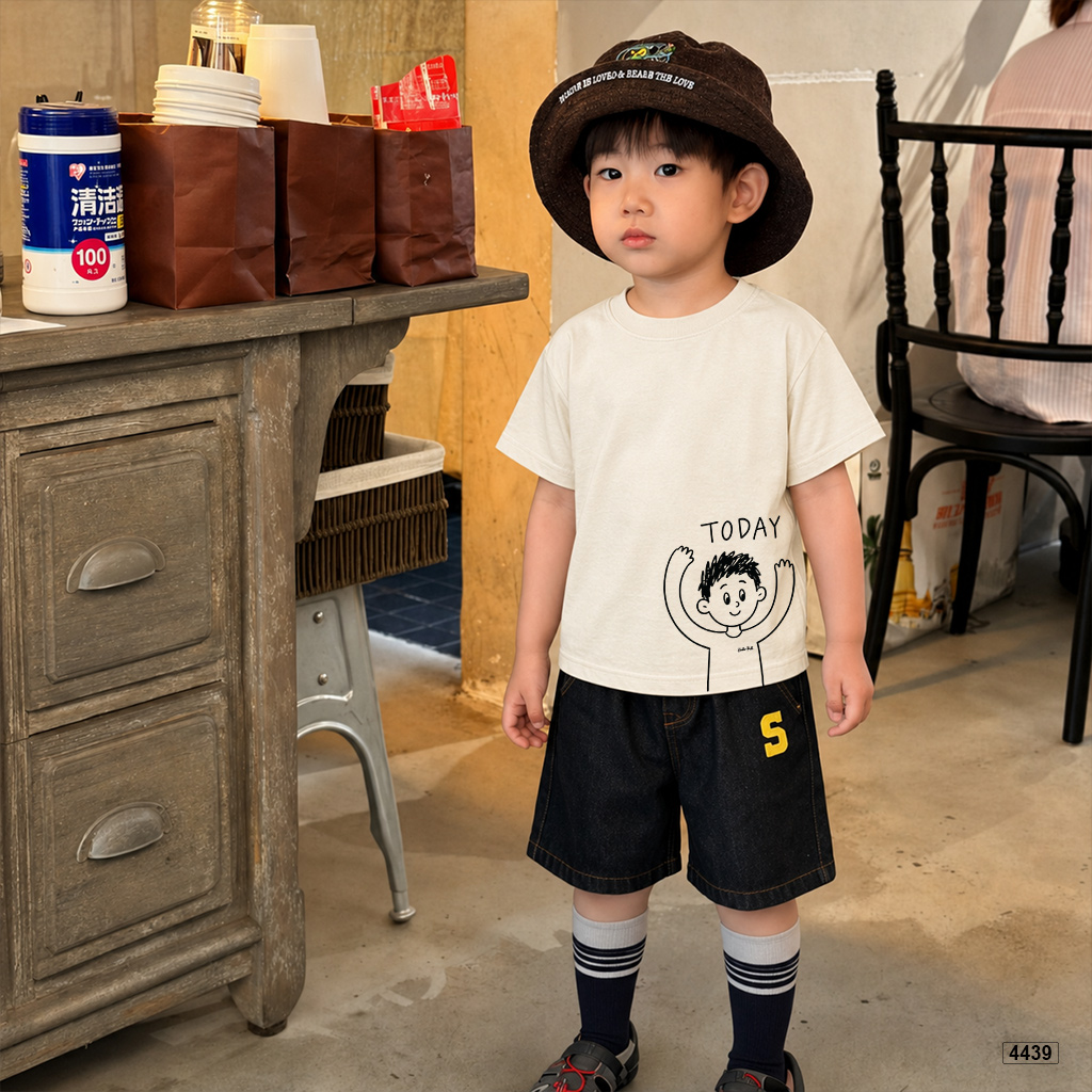 Áo thun bé trai form rộng tay ngắn cổ tròn Kado 4439_thumbnail_2