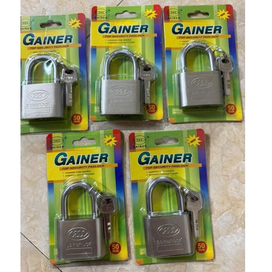 Ổ Khóa Gainer 50mm – Chống Trộm, Chống Cắt, Chống Rỉ, Phù Hợp Cửa Nhà Nhà Kho, Balo