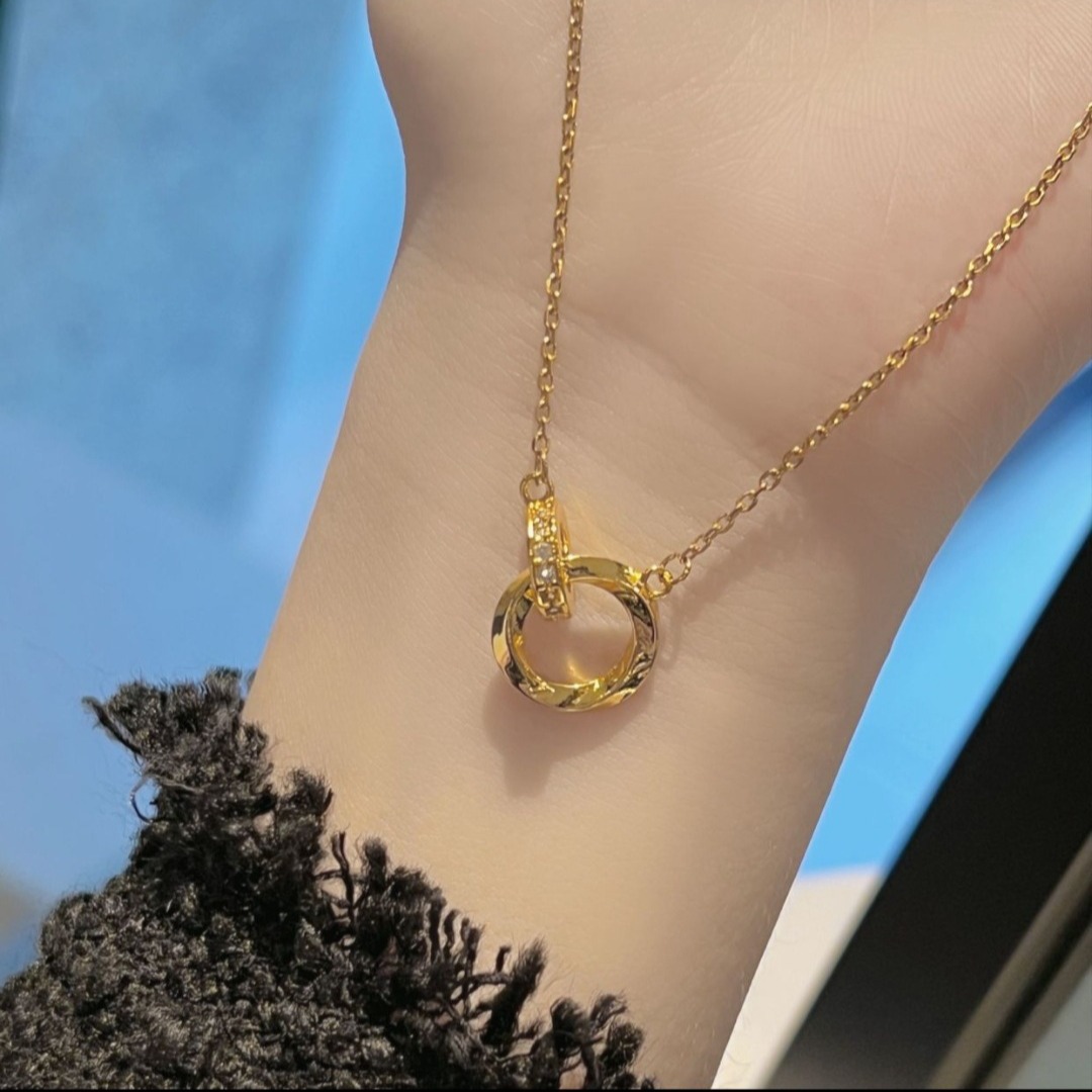 Dây chuyền đôi hình dải Möbius, unisex, món quà Valentine sang trọng giá cả phải chăng
