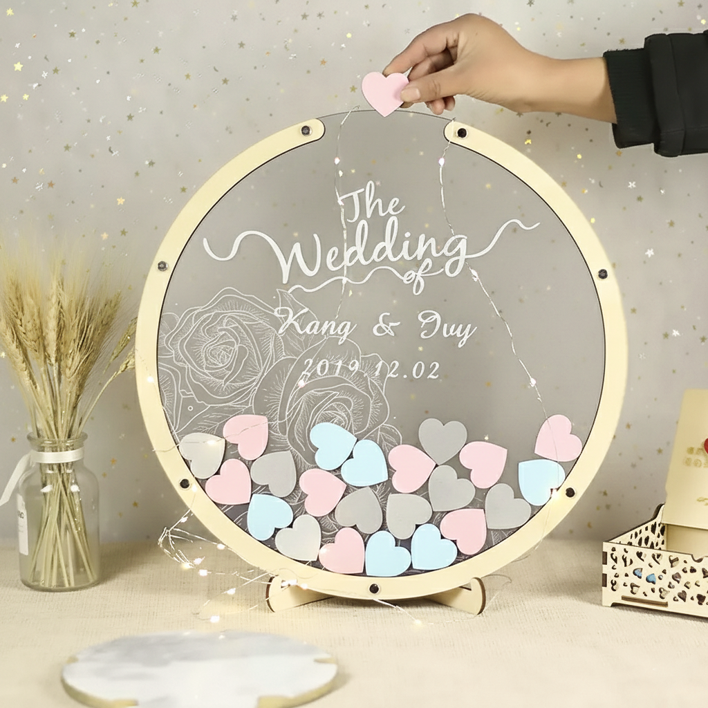 Tranh Thả Gỗ Đám Cưới, Sự Kiện, Công Ty, Sinh Nhật (Đủ phụ kiện) - Size tính theo chiều ngang_thumbnail_12