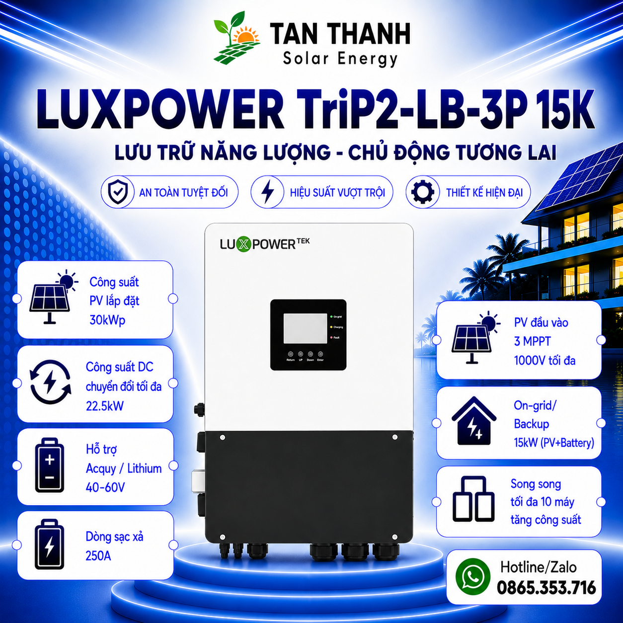  Luxpower Hybrid TriP2-LB-3P 15K 15kW 3 Pha 