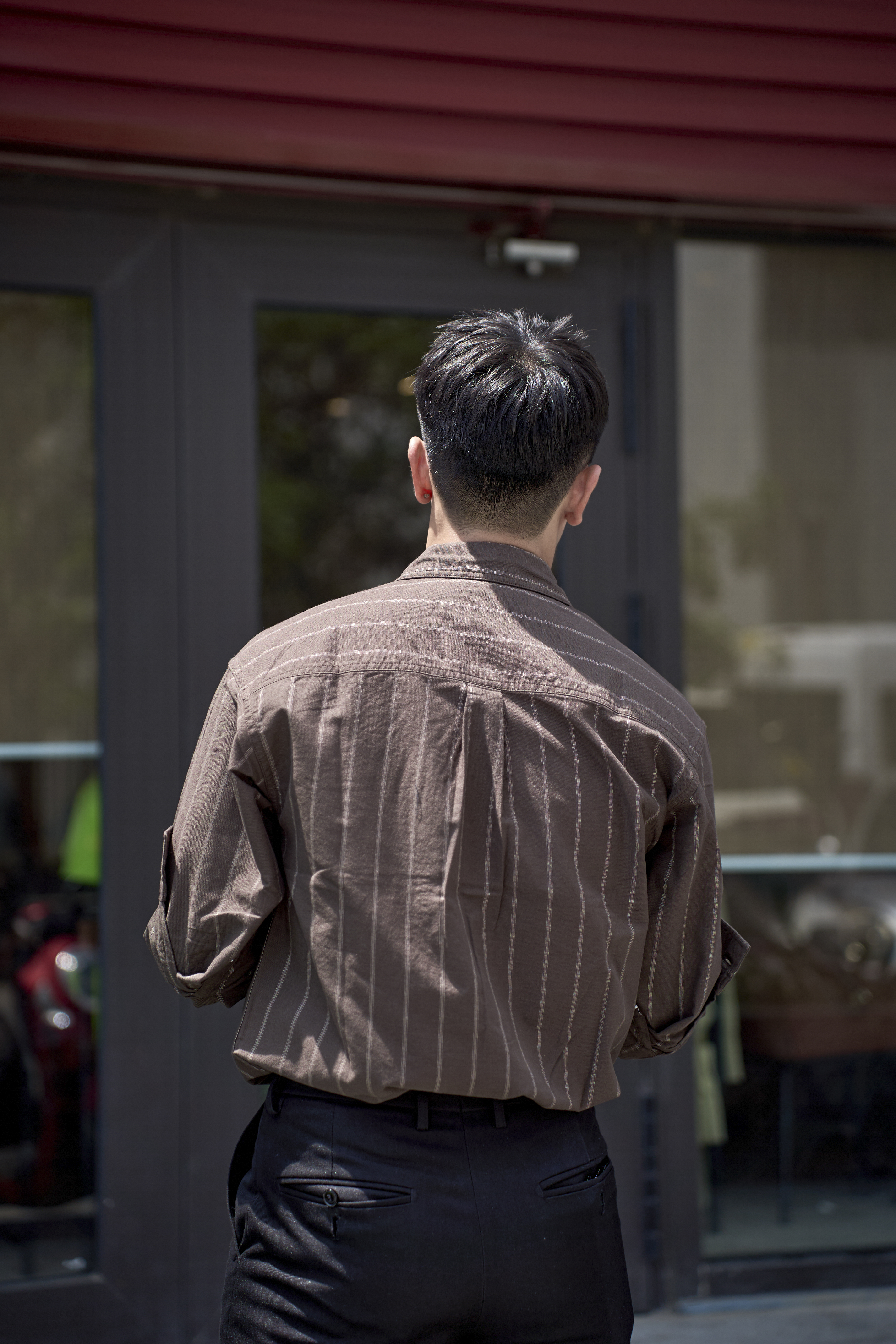 SA131 - Áo sơ mi nam kẻ sọc kiểu Nhật dáng rộng, phong cách văn học, thoải mái hàng ngày_thumbnail_15
