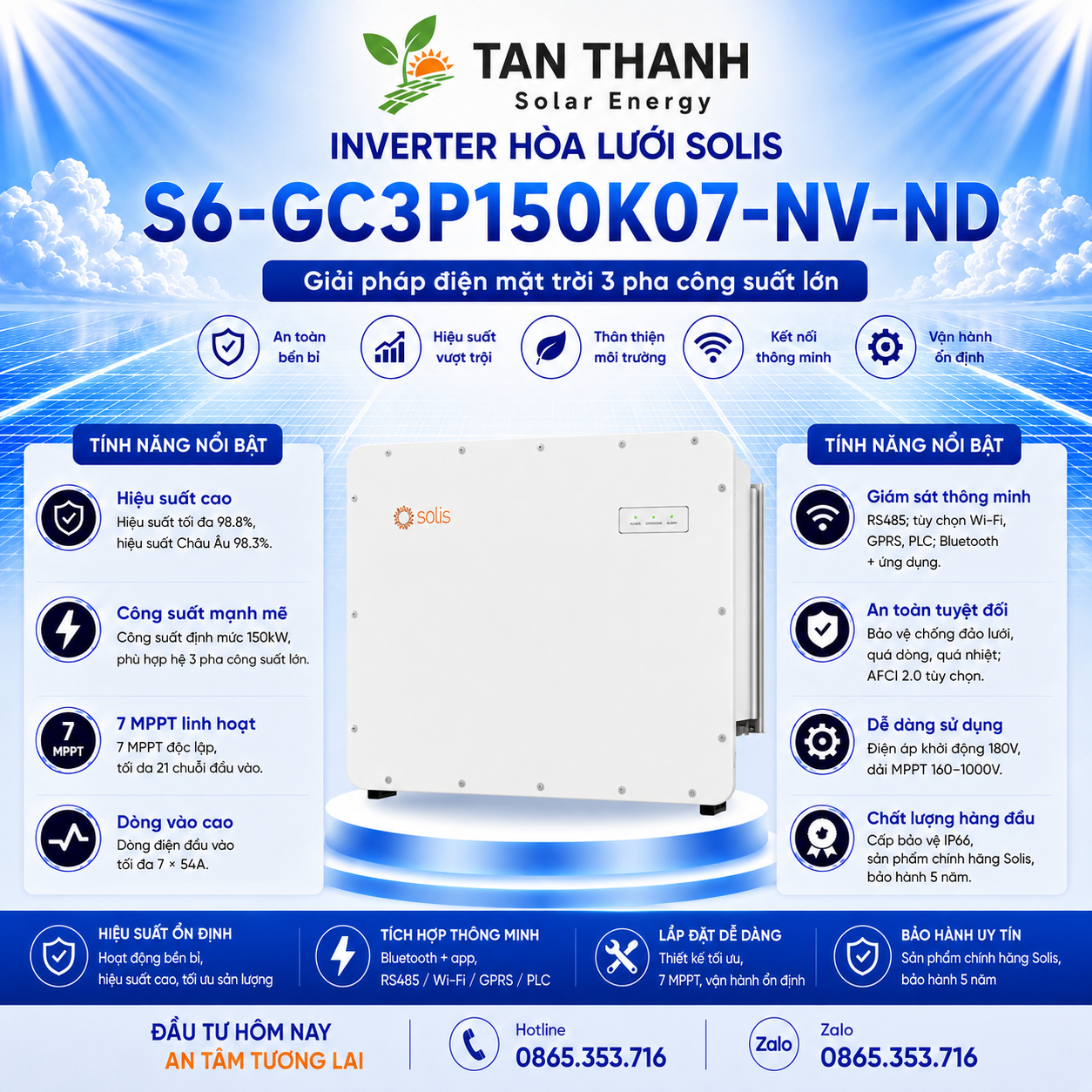 Solis S6-GC3P150K07-NV-ND 150kW 3 Pha