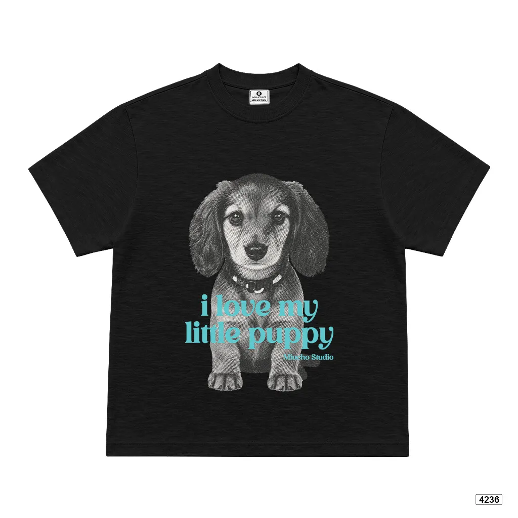 Áo thun boxy nữ Little Puppy chất vải xước thoáng mát Miucho 4236_thumbnail_9