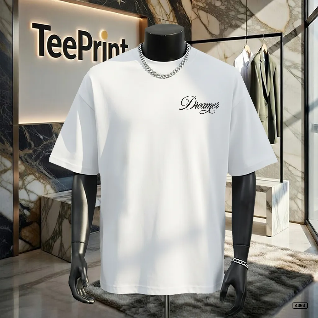 Áo thun nam form rộng Dreamer Slogan TeePrint 4363