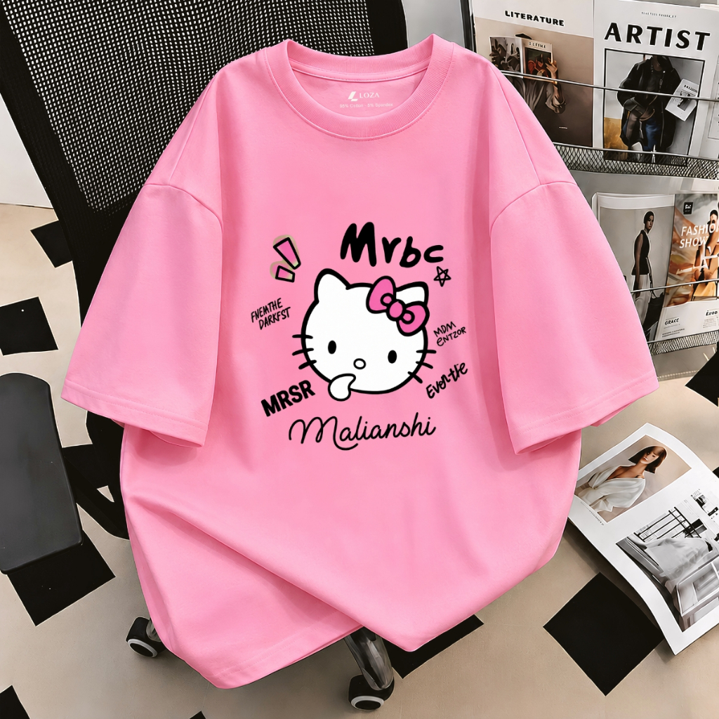 [Form Rộng] Áo phông Mẹ & Bé dáng rộng hình Hello Kitty - Loza AT-RT3676_thumbnail_6