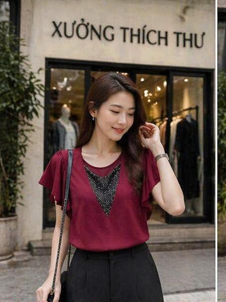 Áo thun borip quảng châu E206 - Chất liệu borip cao cấp, co giãn 4 chiều, ôm dáng, thoáng mát, form basic dễ phối, phù hợp nam/nữ, size S/M/L_thumbnail_2