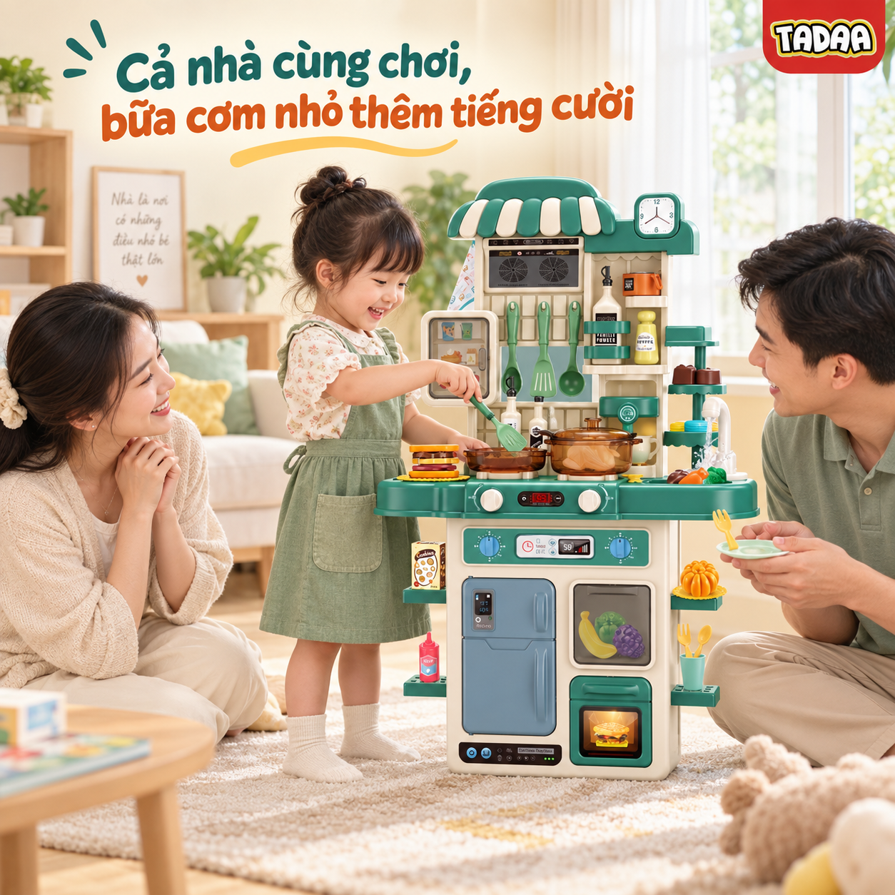 Bộ bếp nấu ăn nhập vai – Căn Bếp Của Bé – G792A Màu xanh_thumbnail_1