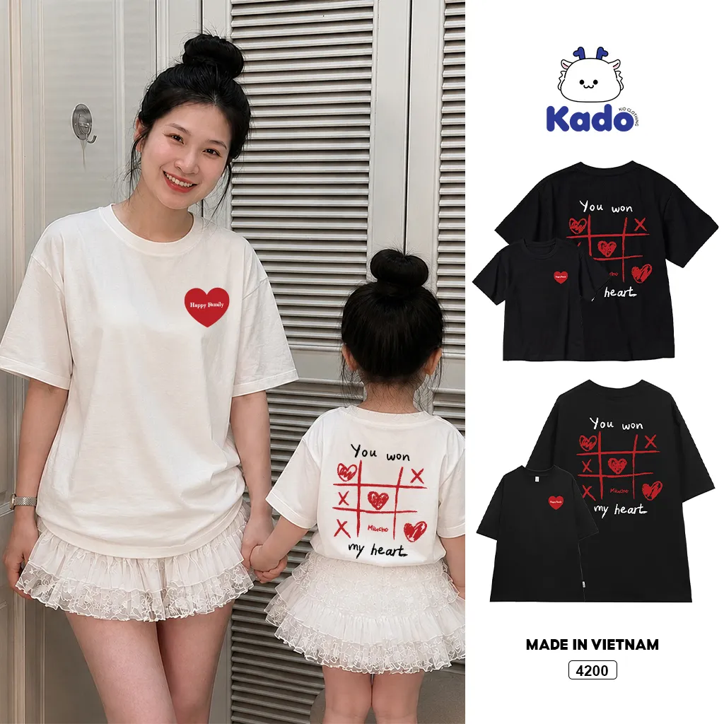 Áo thun gia đình Sweet heart Kado 4200