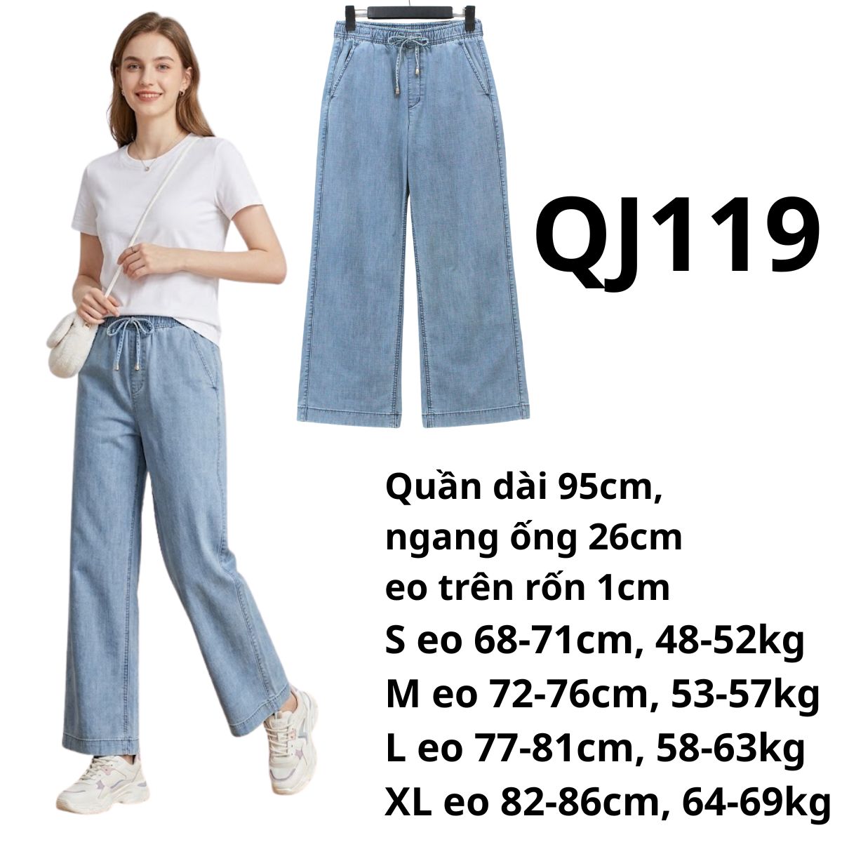 QJ119 - Quần Jeans Chun