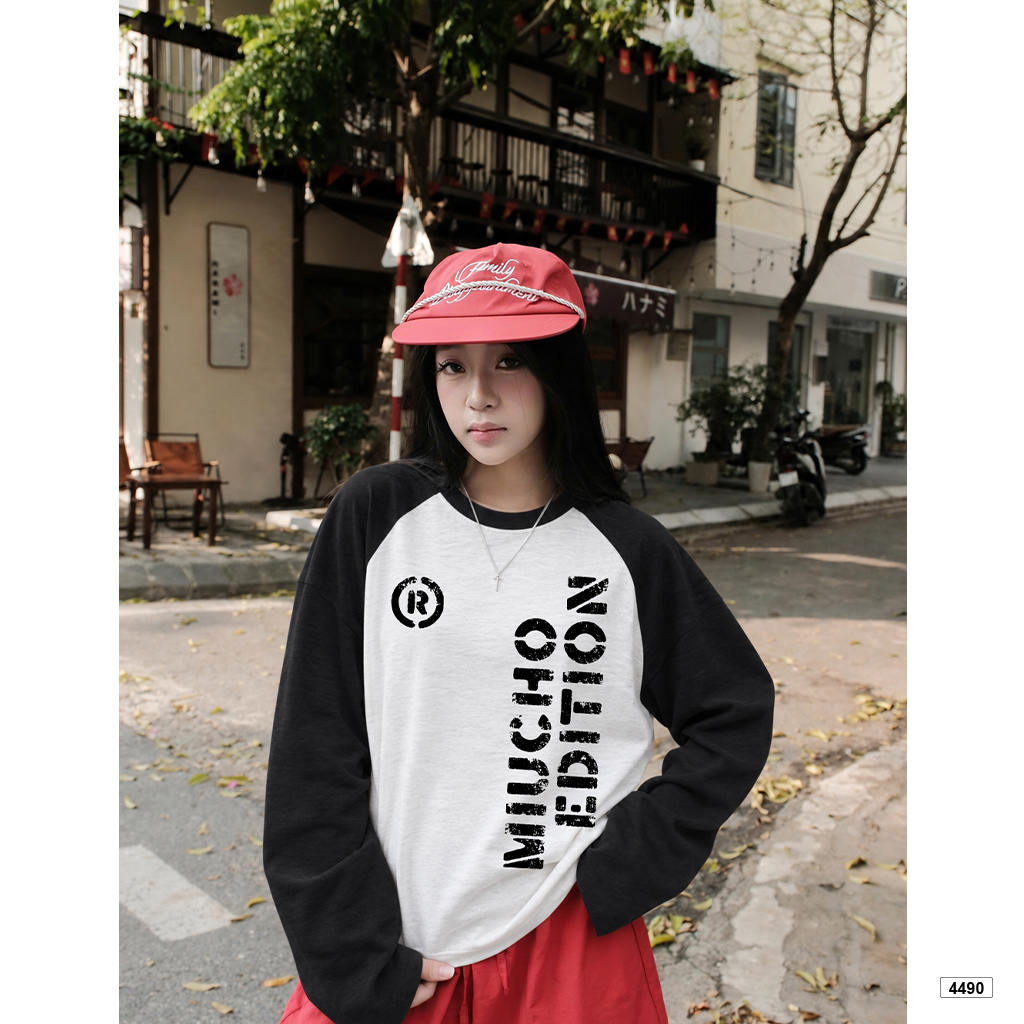 Áo thun nữ tay dài form boxy Miucho chất vải cotton xược Hàn Quốc 4490_thumbnail_5