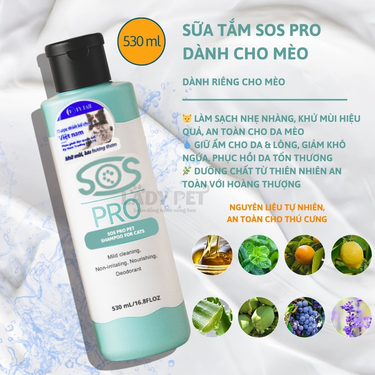 Sữa Tắm SOS Pro Dòng Cao Cấp Cho Thú Cưng (530ml)_thumbnail_6