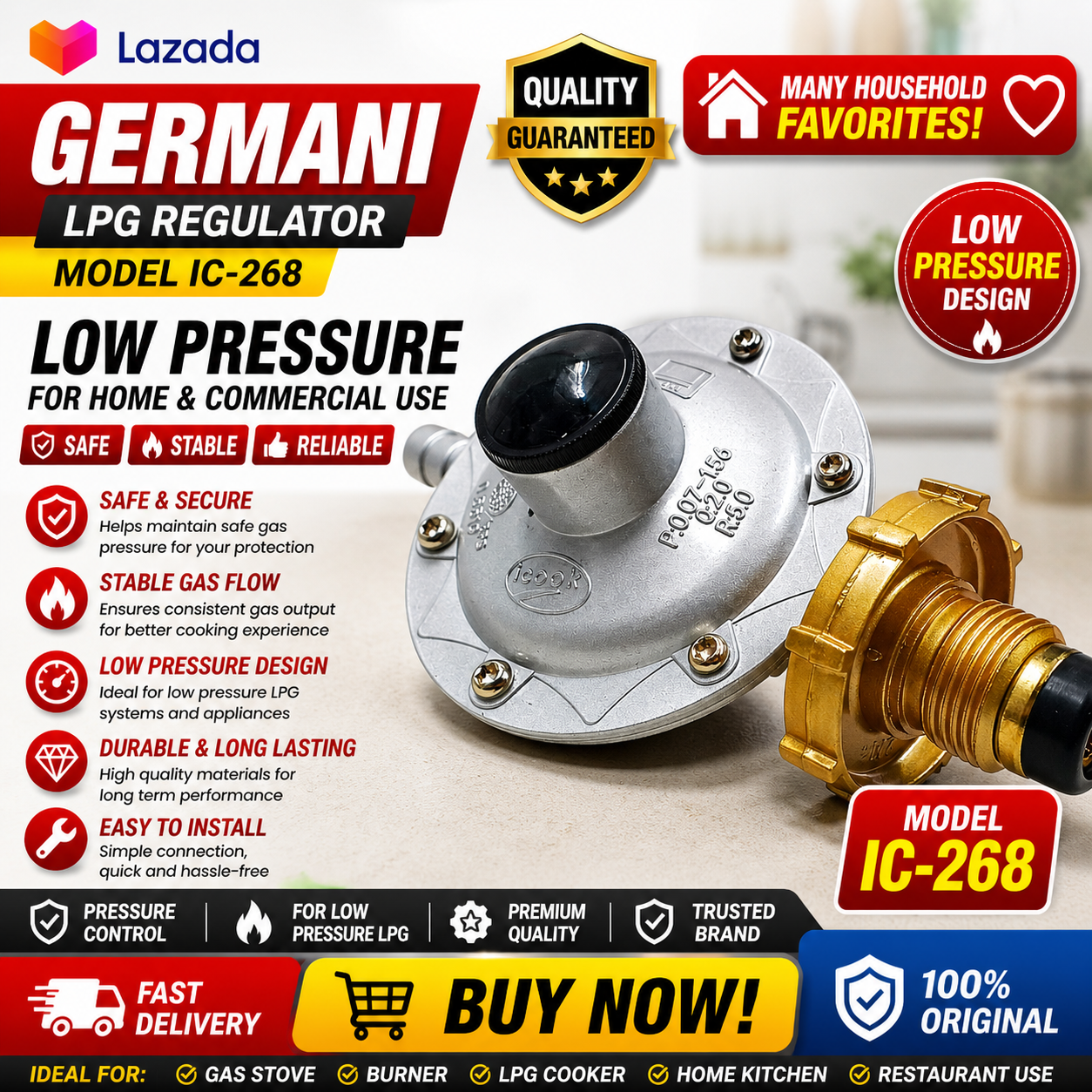 Low Pressure Regulator for Home and Business