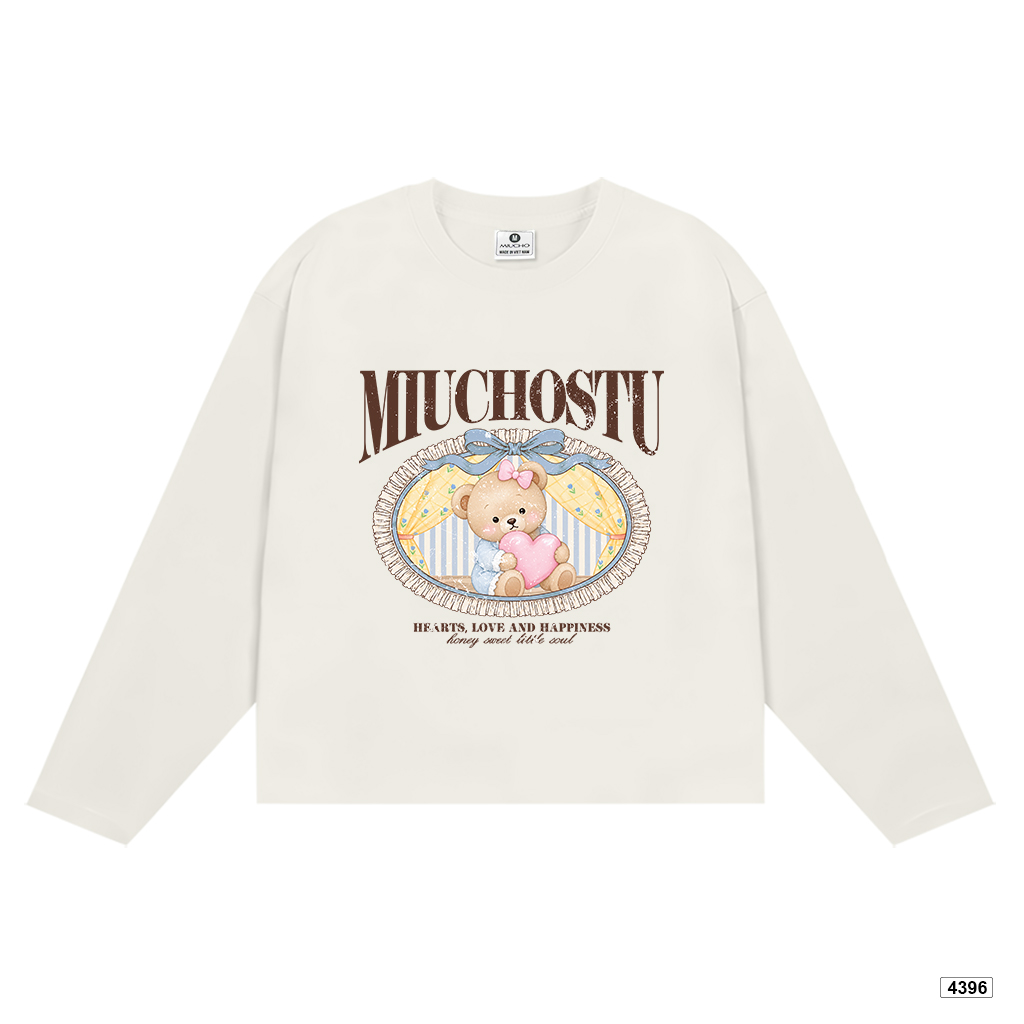 Áo thun tay dài nữ honey bear form boxy Miucho 4396_thumbnail_8